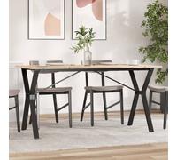 Table Basse Cadre en Y Table d'Appoint Salon Bois de Pin Massif et Acier vidaXL