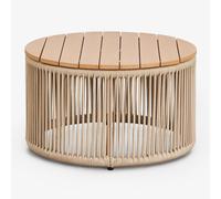 Table Basse Calipso En Bois Et Corde Tressée Ø60 Cm