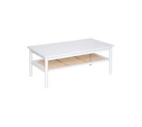 Atmosphera – Table basse Cabras cannage blanc 110 x 60 cm