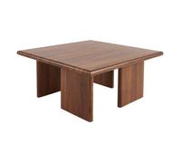 Table basse carré effet noyer 80 x 80cm