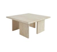 Table basse carré effet travertin 80 x 80cm