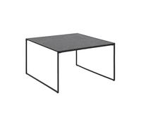 Toilinux - Table basse carré en mélaminé et métal - L.80 cm x H. 48 cm - Noir - Félice