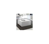 WOHNLING table basse monoblocs MDF table en bois blanc 60 cm conception large table de salon carré de table d'appoint contemporaine