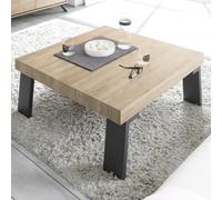 Table basse carrée 86 x 86 cm en bois pour salon Dachshund Palma
