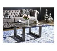 Table basse carrée 90x90cm - Bois massif de palissandre laqué (Smoked Oak) - SYDNEY #0317