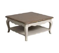 Table basse carrée avec rangement bois