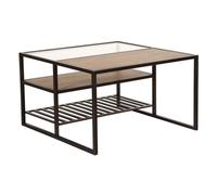 Table basse carrée bois marron - demeure