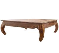 Table Basse carrée - Bois Massif de Palissandre laqué (Brun Naturel) - Opium #633