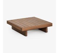 Table basse carrée Dailin 75x75 cm en bois d'acacia Brun Acacia