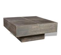 Table Basse Carrée Marron Foncé Bois Massif De Manguier Marron