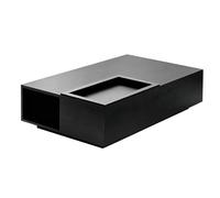 Table basse carrée moderne avec rangement, table centrale minimaliste | Structure en bois ingénierie, rangement intégré, livrée assemblée, adaptée aux salons & intérieurs haut de gamme(B)