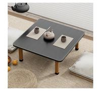 Table basse carrée moderne en bois, table de sol japonaise multifonctionnelle pour la maison, le bureau, la chambre à coucher, le balcon, facile à assembler