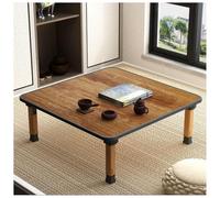Table Basse carrée Pliable de Style Japonais - Multifonction : Table à café/thé, Table à Manger, Bureau d'étude pour asseoir sur Le Sol Tatami, Chambre à Coucher, fenêtre en baïe,60x60cm