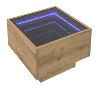 Table basse carrée rustique - vidaXL - Chêne artisanal - 40x40x30 cm - Bois d'ingénierie - Surface texturée