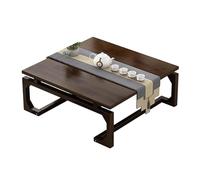 Table basse carrée - Table basse en bois massif pour s'asseoir au sol, salle à manger japonaise, étude ou autel - Design rustique et fonctionnel