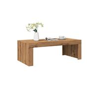 Table basse chêne artisanal 102x50x35 cm bois d'ingénierie, table latérale, table de salon, table d'accent, bout de 856683