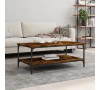 Table basse chêne fumé 100x55x40 cm bois composite