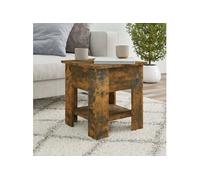 vidaXL Table basse Chêne fumé 40x40x42 cm Bois d'ingénierie