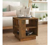 Table basse chêne fumé 40x40x43 cm bois d ingénierie ch G