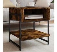 Table basse chêne fumé 40x40x45 cm bois d ingénierie