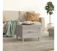 Table Basse Chêne Fumé 50x50x40 cm Bois d'Ingénierie Table d'Appoint vidaXL