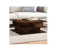 vidaXL Table basse chêne fumé 70x70x29 cm bois d'ingénierie Marron