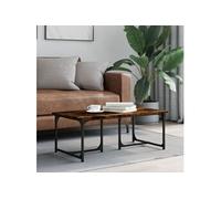 Vidaxl Table Basse Chêne Fumé 90x50x35 Cm Bois D'ingénierie Marron