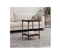 Table basse chêne marron 40x40x55 cm bois d ingénierie