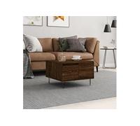 vidaXL Table basse chêne marron 55×55×36,5 cm bois d'ingénierie (830763)