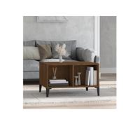 821043 vidaXL Table basse Chêne marron 60x50x36,5 cm Bois d'ingénierie