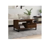 Table basse Chêne marron 90x49x45 cm Bois d'ingénierie 831035