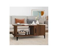 vidaXL Table basse Chêne marron 90x50x40 cm Bois d'ingénierie