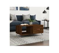 vidaXL Table basse chêne marron 90x50x40 cm bois d'ingénierie829187 Marron G