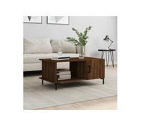 vidaXL Table basse chêne marron 90x50x40 cm bois d'ingénierie829499 Marron G
