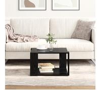 vidaXL Table basse Chêne noir 51,5x51,5x30 cm Bois massif Finition mate