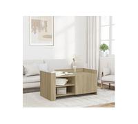 Vidaxl Table Basse Chêne Sonoma 100x50x50 Cm Bois D'ingénierie Marron