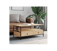vidaXL Table basse chêne sonoma 100x51x45 cm bois d'ingénierie 835300