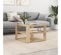 vidaXL Table basse chêne sonoma 59,5 x 59,5 x 40 cm, bois d'ingénierie 834248