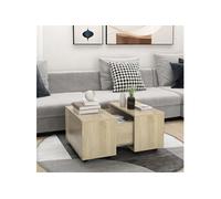 Vidaxl Table Basse Chêne Sonoma 60x60x38 Cm Aggloméré Marron