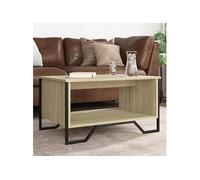 Vidaxl Table Basse Chêne Sonoma 75x51x40 Cm Bois D'ingénierie Marron