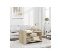 Vidaxl Table Basse Chêne Sonoma 80x50x50 Cm Bois D'ingénierie Marron