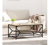 vidaXL Table basse Chêne Sonoma – 90x50x40 cm – Bois d'ingénierie, étagère intégrée