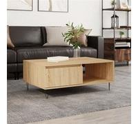 Table basse chêne sonoma 90x60x35 cm bois d ingénierie Marron G