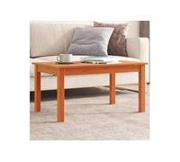 vidaXL Table basse cire marron - Bois massif de pin 80x50x40 cm