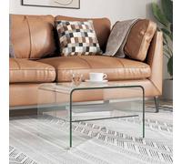 vidaXL Table basse Clair – Verre trempé 50 x 45 x 33 cm