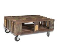 Table basse - CLOUD - avec 4 roulettes Bois recyclé - Pour Salon - 240949