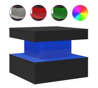 Table basse - CLOUD - avec lumières LED - Noir - 50x50x40 cm - Pour Salon - 839841