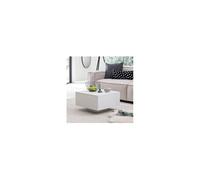 Table basse coffre 60x60x40 cm blanc