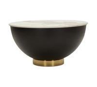 Table basse avec rangement en céramique et métal Glam