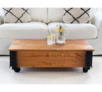 Table Basse Coffre Table de Salon Bois Massif Vintage Shabby Loft Braun